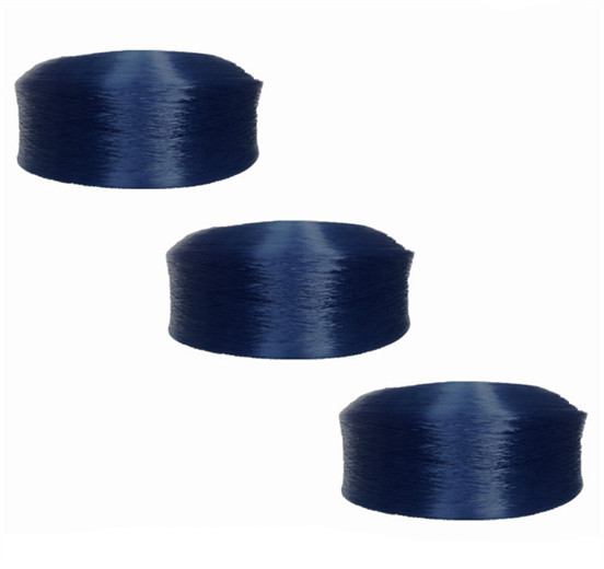 Customized 600D Dope Dyed PP Filament Yarn with 5kg Spool of Dark Blue color